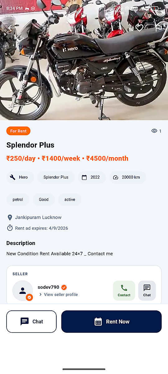 BikeZap app screenshot