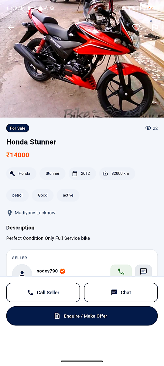 BikeZap app screenshot
